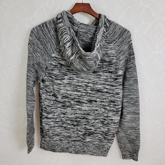 INC International Concepts Men's Gray Pullover Sweater Medium Marled Knit Hooded - Picture 3 of 5